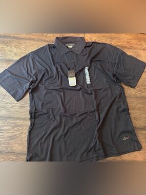 NWT! Greg Norman XXXL Black Pima Tech polo